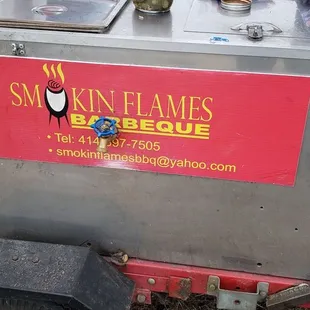 a hot dog on a trailer