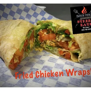 a chicken wrap