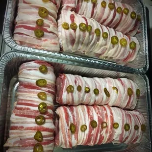 bacon wrapped in olives