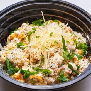  close up of a bowl of food