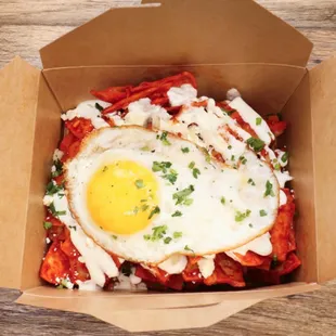 Chilaquiles with an Egg
