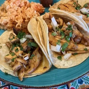 Chicken Asada Taco Plate
