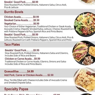 Menu Lunch/Sides