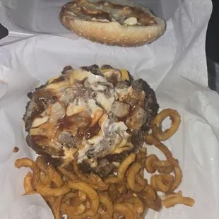Should be called the 20 year old 6th street messy drunk burger. Hard miss!