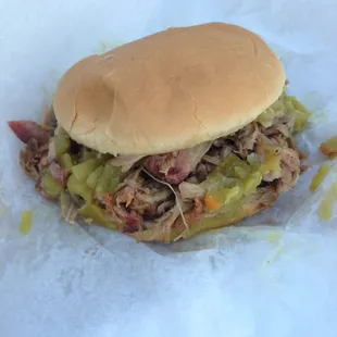 Pulled pork green chile yum