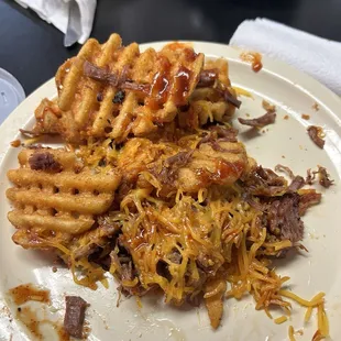 Brisket Waffle Fries