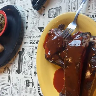 Bbq and the shitty chicken by the fork which happened to be 10 dollars
