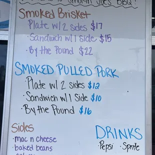 the menu