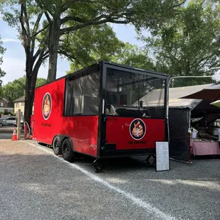 a red food truck