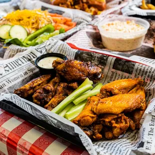 Try our Homemade BBQ sauce on the Wings !!