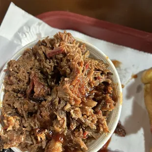 Way big brisket serving. Took more than half home, will make 3 lunches out of it.