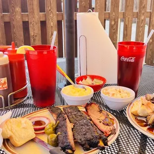  table full of food