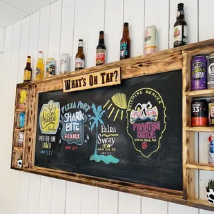 Cute beer menu