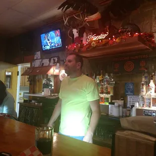  man at a bar