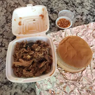 The BBQ Tray 2oz more meat than the sandwich.