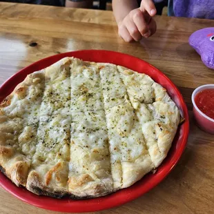 Cheese garlic bread.