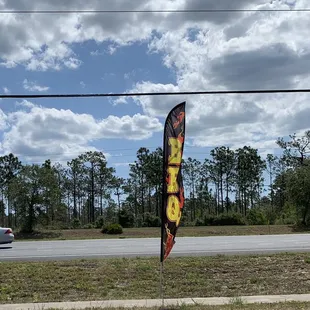 Look for the flags on east side of US 19 N (before Dollar General)
