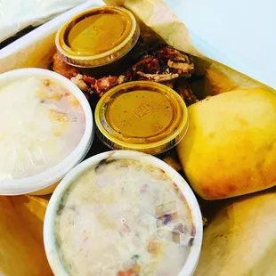 Chopped chicken and pork