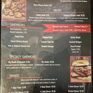 sandwiches, menu