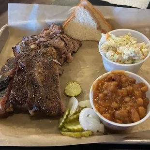 2 Meat Meal, Brisket, Pork Ribs