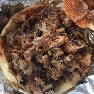 Chopped Beef Barbecue Sandwich
