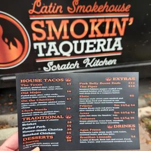 the menu
