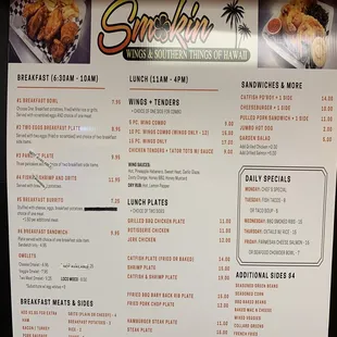 A few items were lined out. Get in early! That's hot you know it's fresh