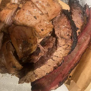 Chicken...tri tip.brisket
