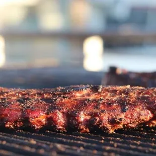 Ribs grilling at Eat Real festival.