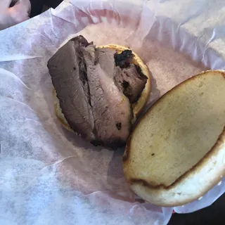 Sliced Beef Brisket Sandwich