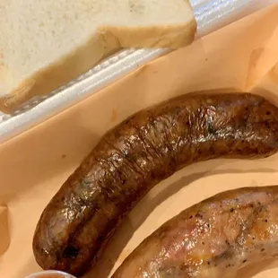 Crawfish Mac n Cheese sausage and brisket boudin sausage!