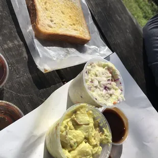 Potato salad and cold slaws