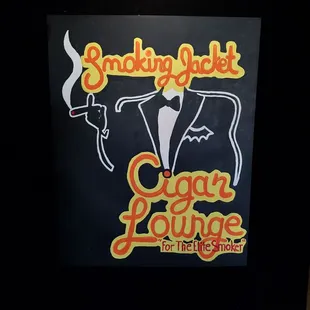 a sign for smoking jacket