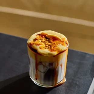 a close up of a cup of coffee