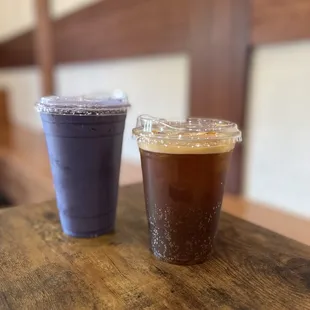 12/1/2021 blueberry matcha &amp; espresso tonic