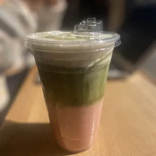forest + oat milk + extra matcha $9