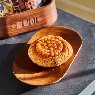 a baked item on a plate