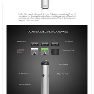 Evolve 2.0 cannabis and salt nic vaporizer