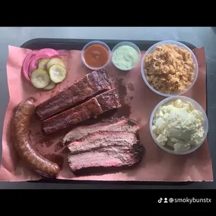 Texas Trinity - Brisket, spare ribs and house made sausage Fri-Sat!!