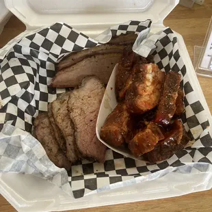 Brisket tri-tip on some ribs