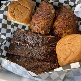 2 meat 2. 2 Meats and 2 Small Sides Plate