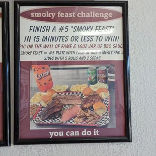 Menu item food challenge