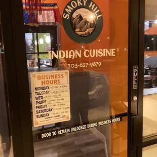 the door to the restaurant