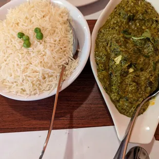 Palak Paneer w/ Basmati Rice