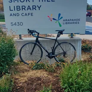 Front library sign