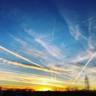 The sunset there while I was at the dog park