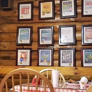  a table with a red and white checkered tablecloth