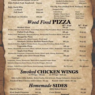 NEW Menu (As of Feb. 24, 2017)
