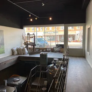 the interior of the tasting room