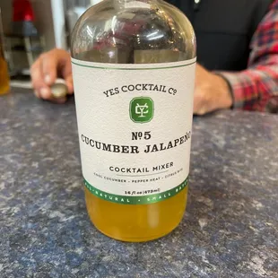 Cucumber jalapeño cocktail mixer